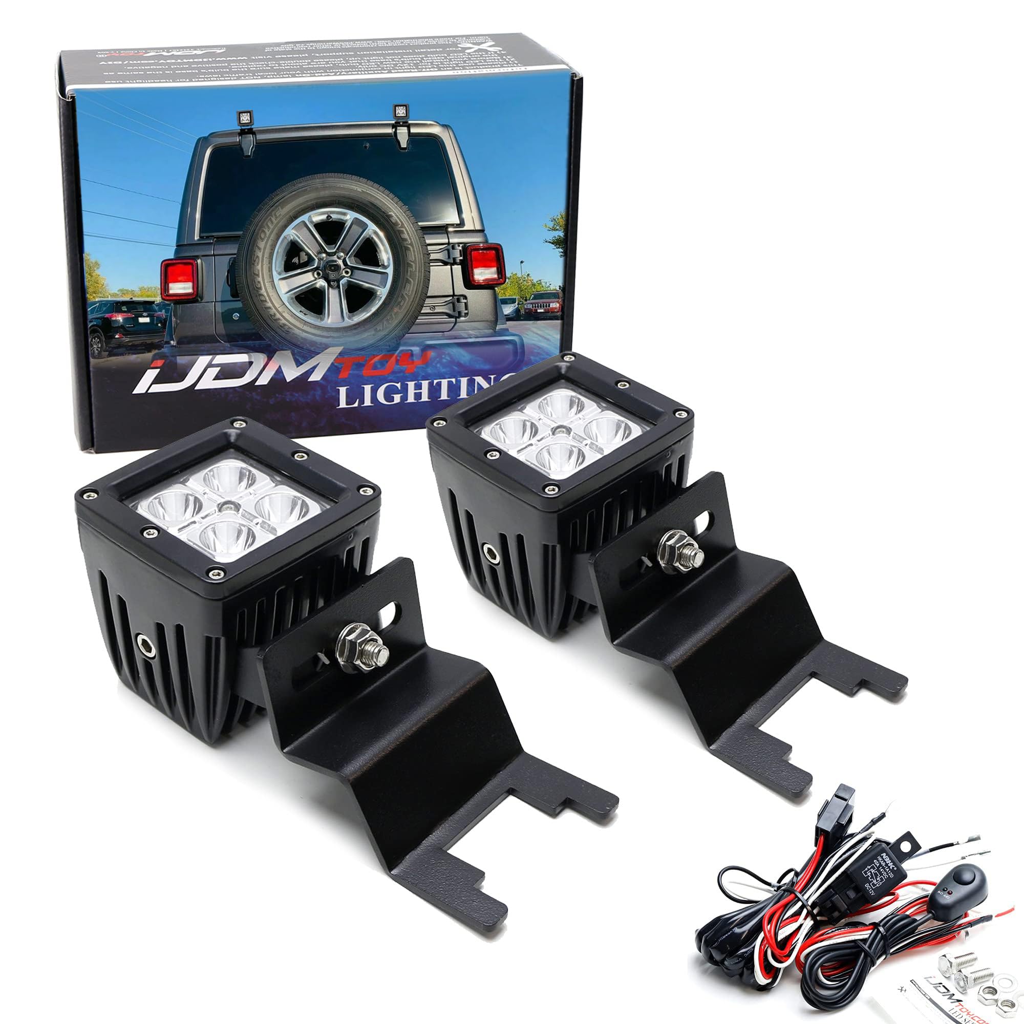 Amazon.com: iJDMTOY Rear Window Roof Mount 20W LED Pod Light Kit